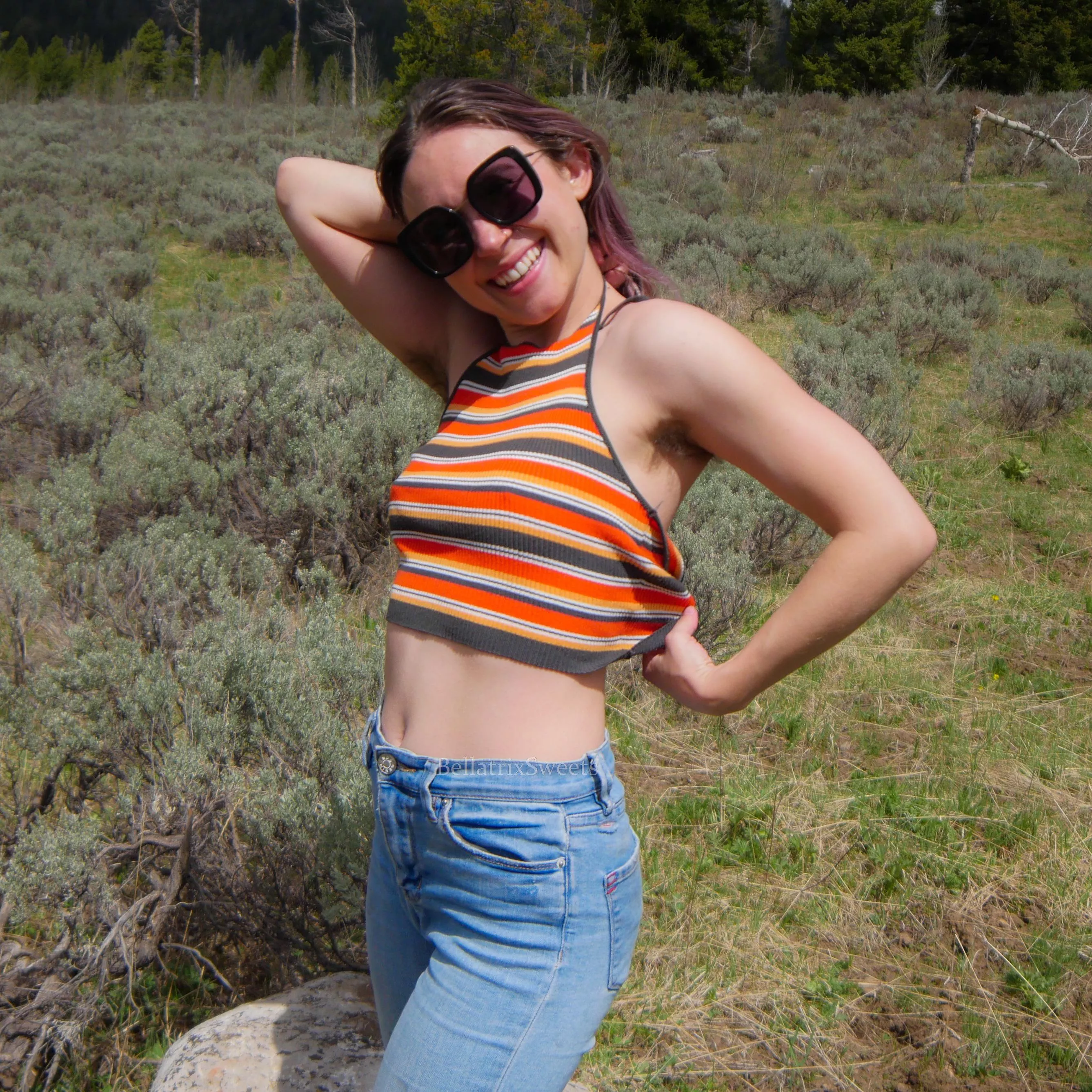 Hair peaking out in public