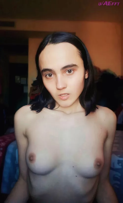 Imagine seing my pretty small boobies every morning in front of you