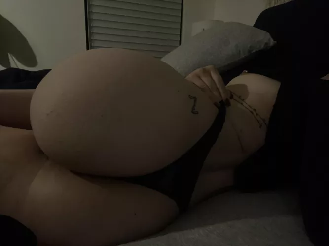 Little black thong 😉 xx