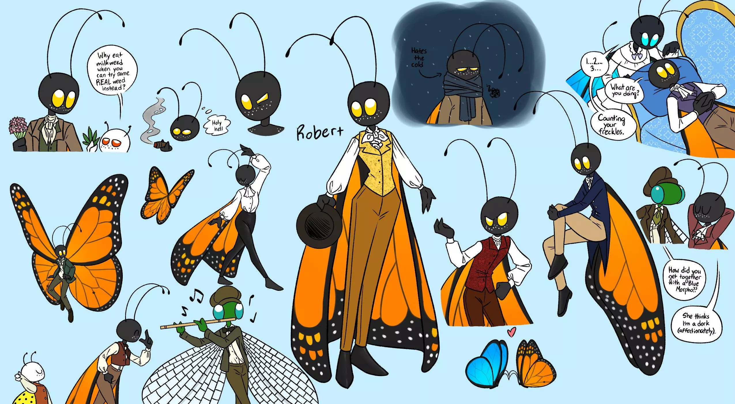 Monarch Butterfly Doodle Page