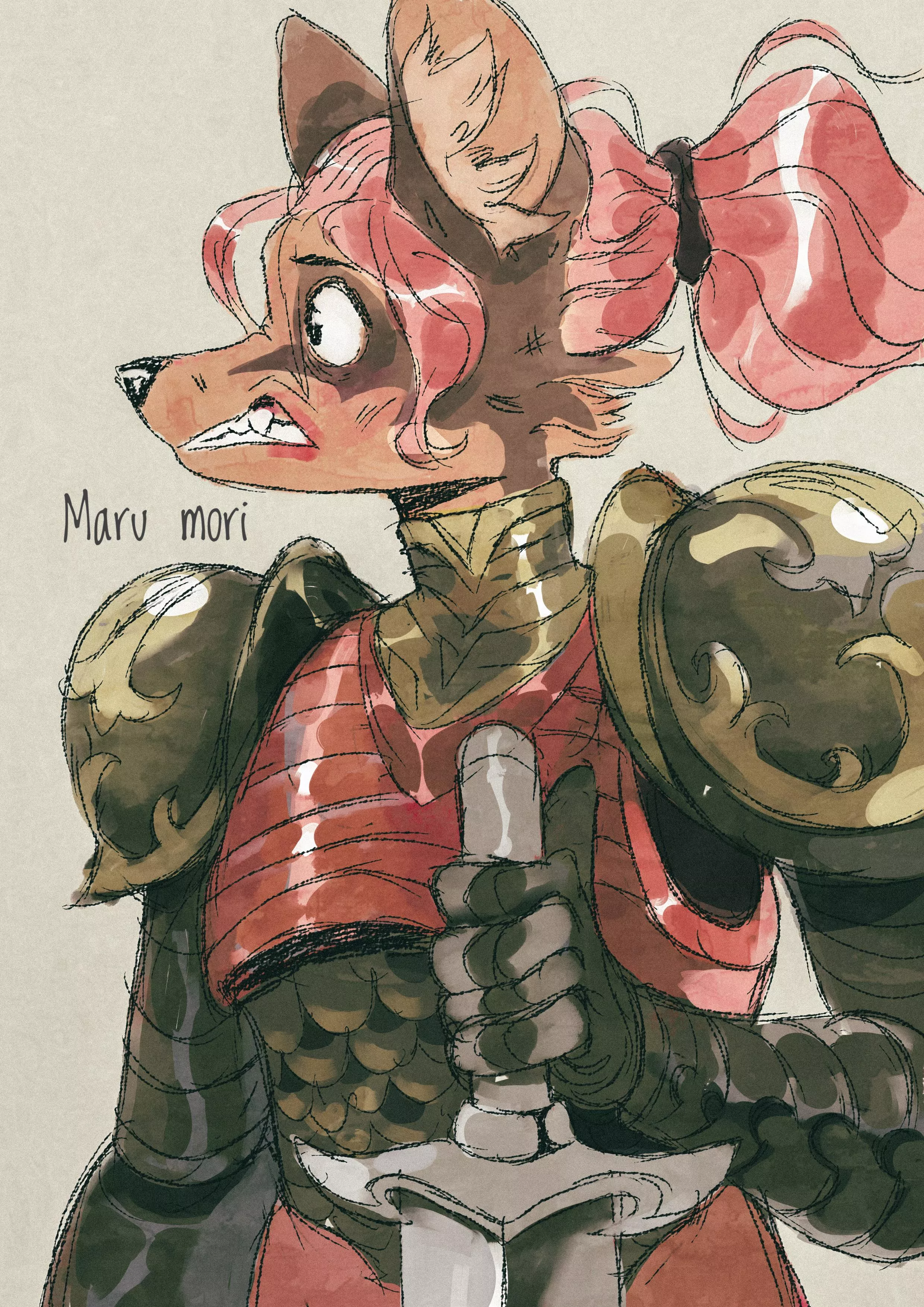 testing a new art style (art by me @marumoriart)