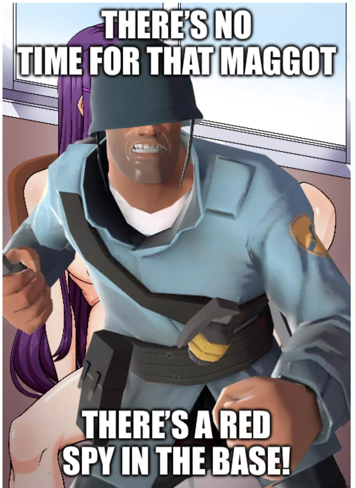 The soldier has something to say!