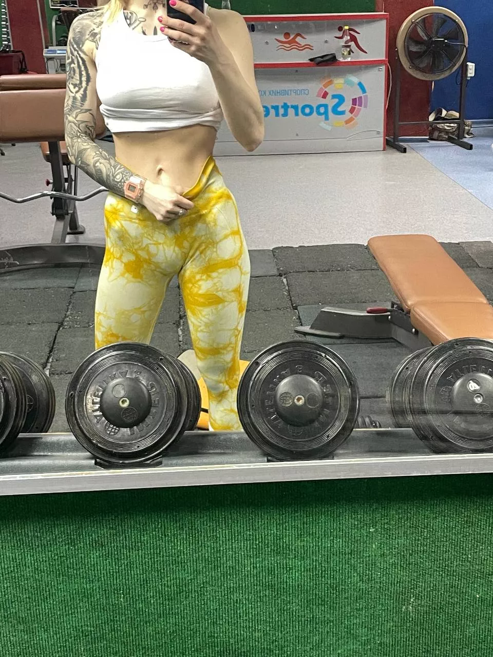 Went to the gym without a bra