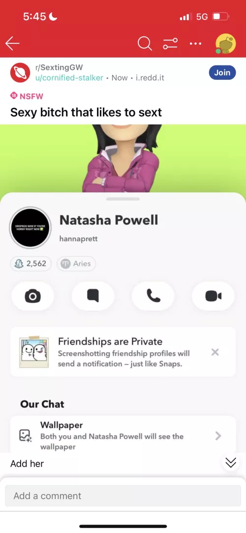 Add this hot bitch for sexting