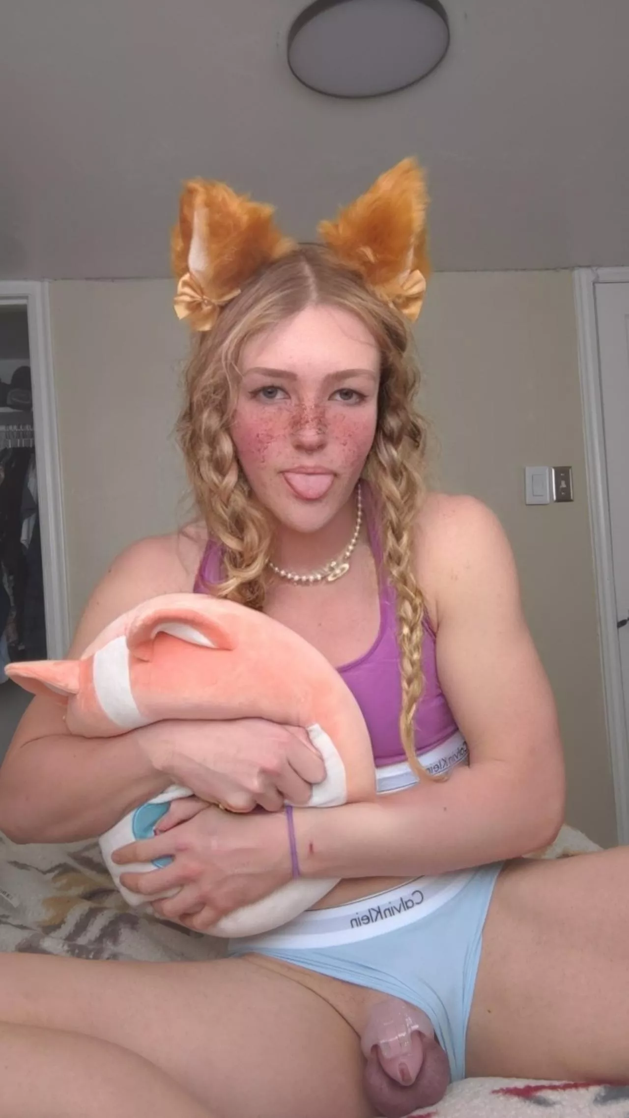 Chastity + Cat Ears = Cute Chastity Kitten 💕😺💕