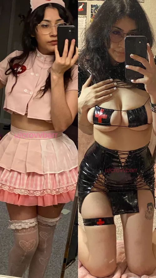 Do you like a good girl or bad girl? 💗🏥🖤