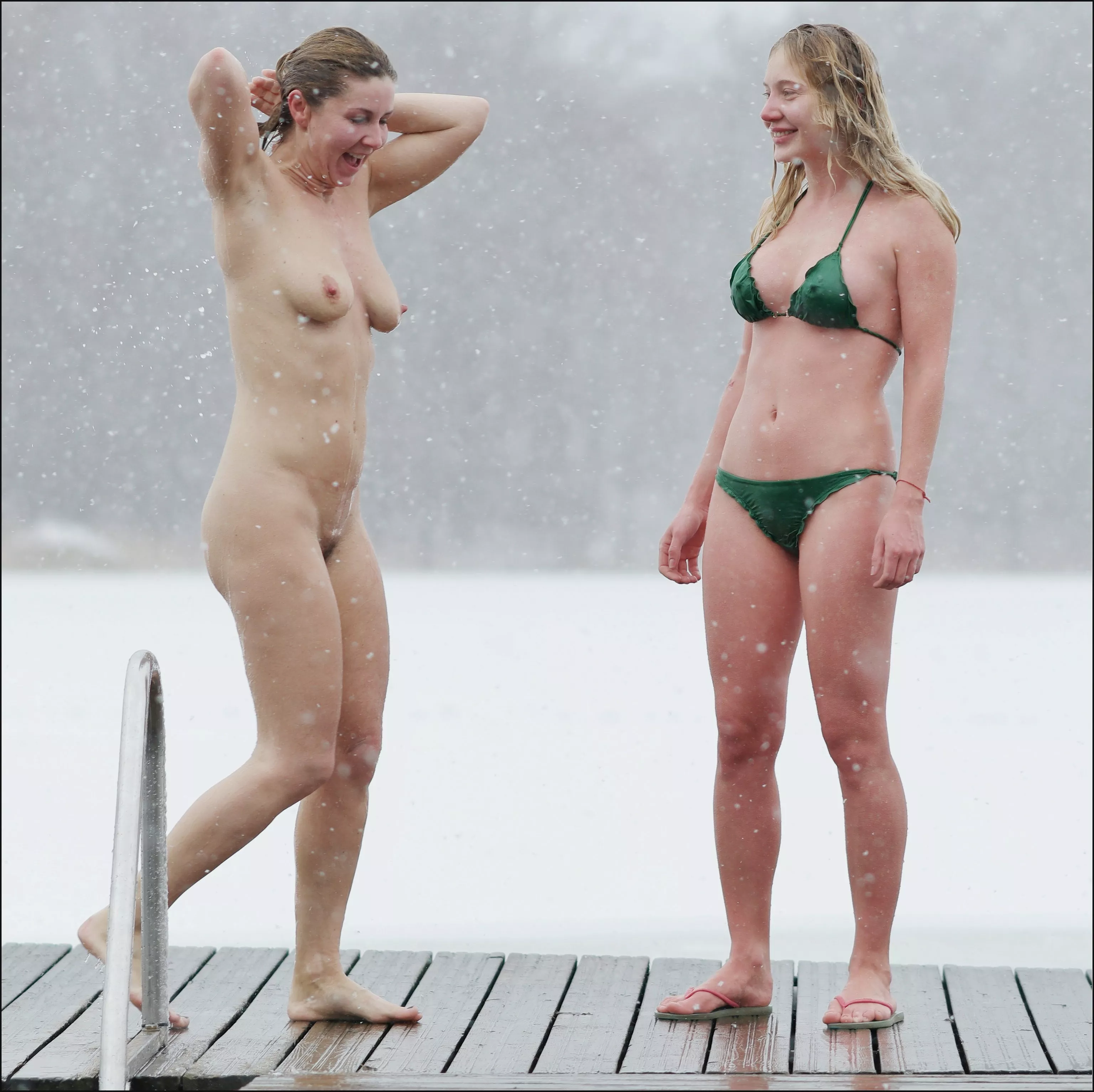 Enjoying the showfall