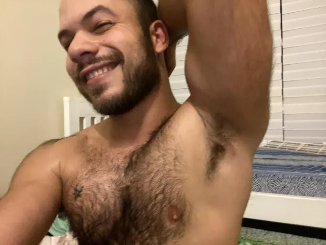 Hairy and sweaty