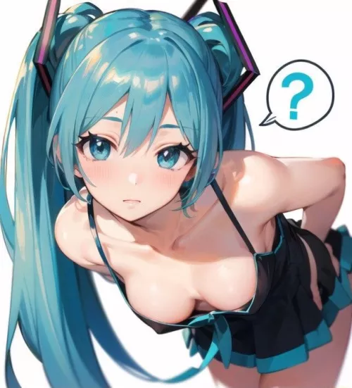 Hatsune Miku bending forward [Vocaloid]