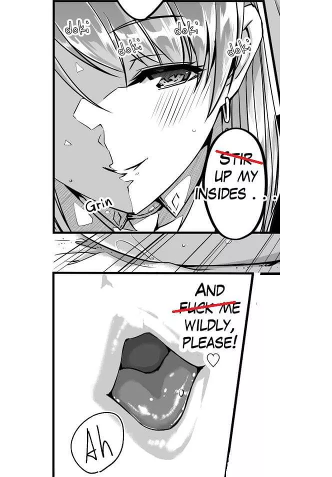 LF mono source, blushing, lips, sweat, doki, grin, 