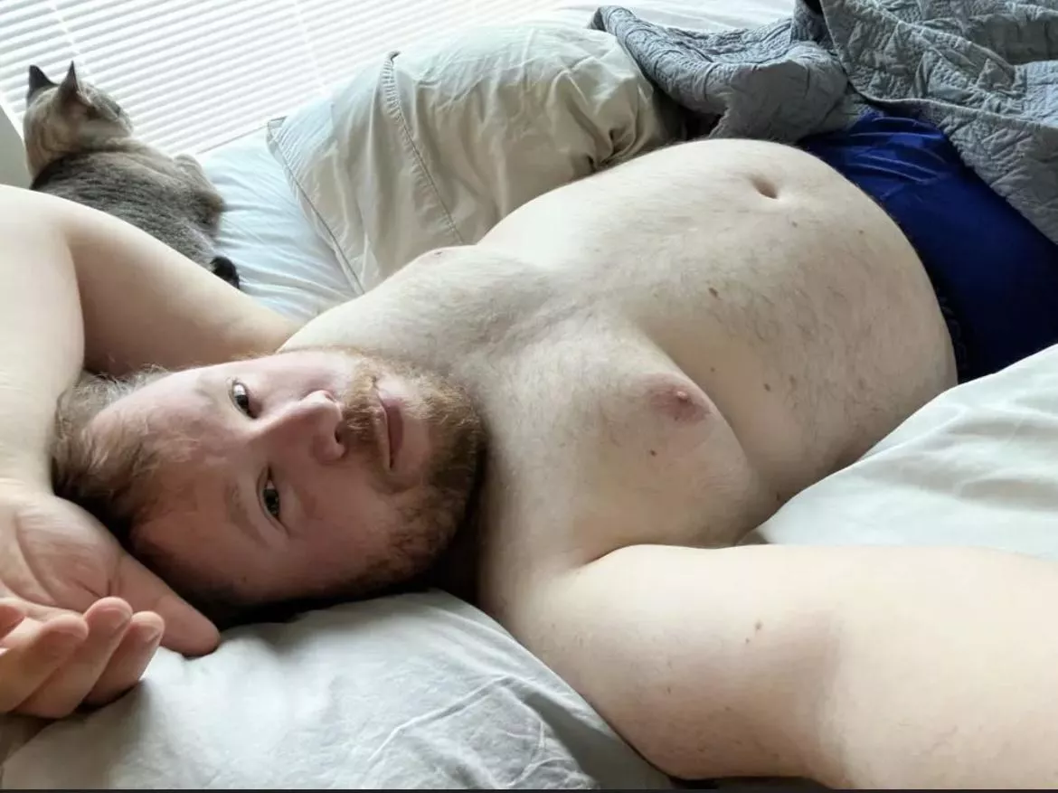 Saturday is a great day for cuddling in bed.