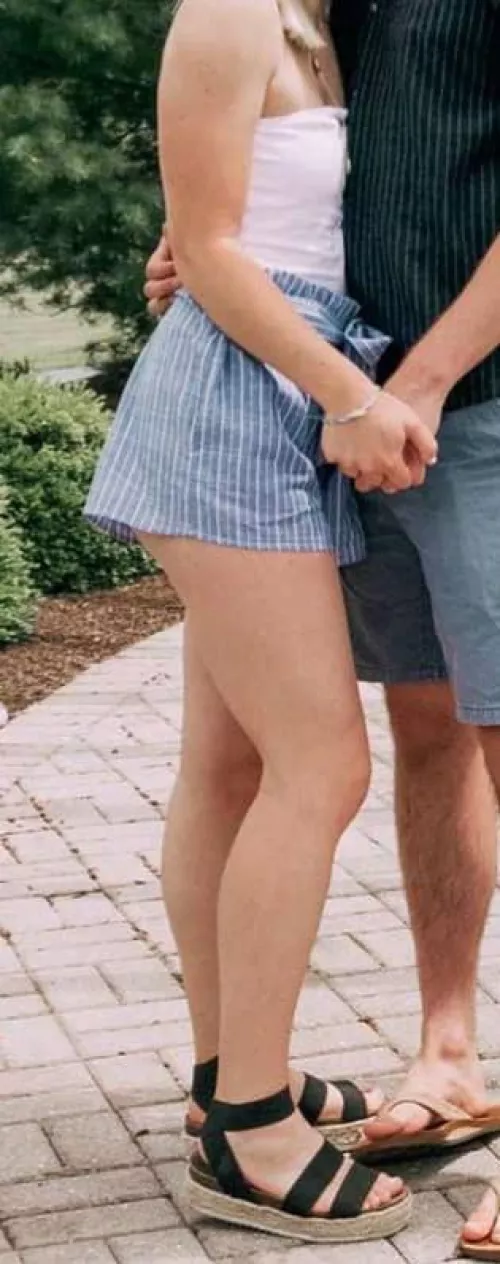 She wants you to imagine what color thong she has underneath :)