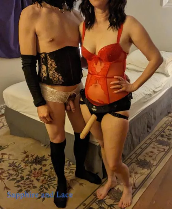 sissy's clit looks so pathetic next to Princess's cock