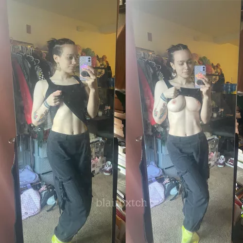 Sit between my legs while I do sit ups?