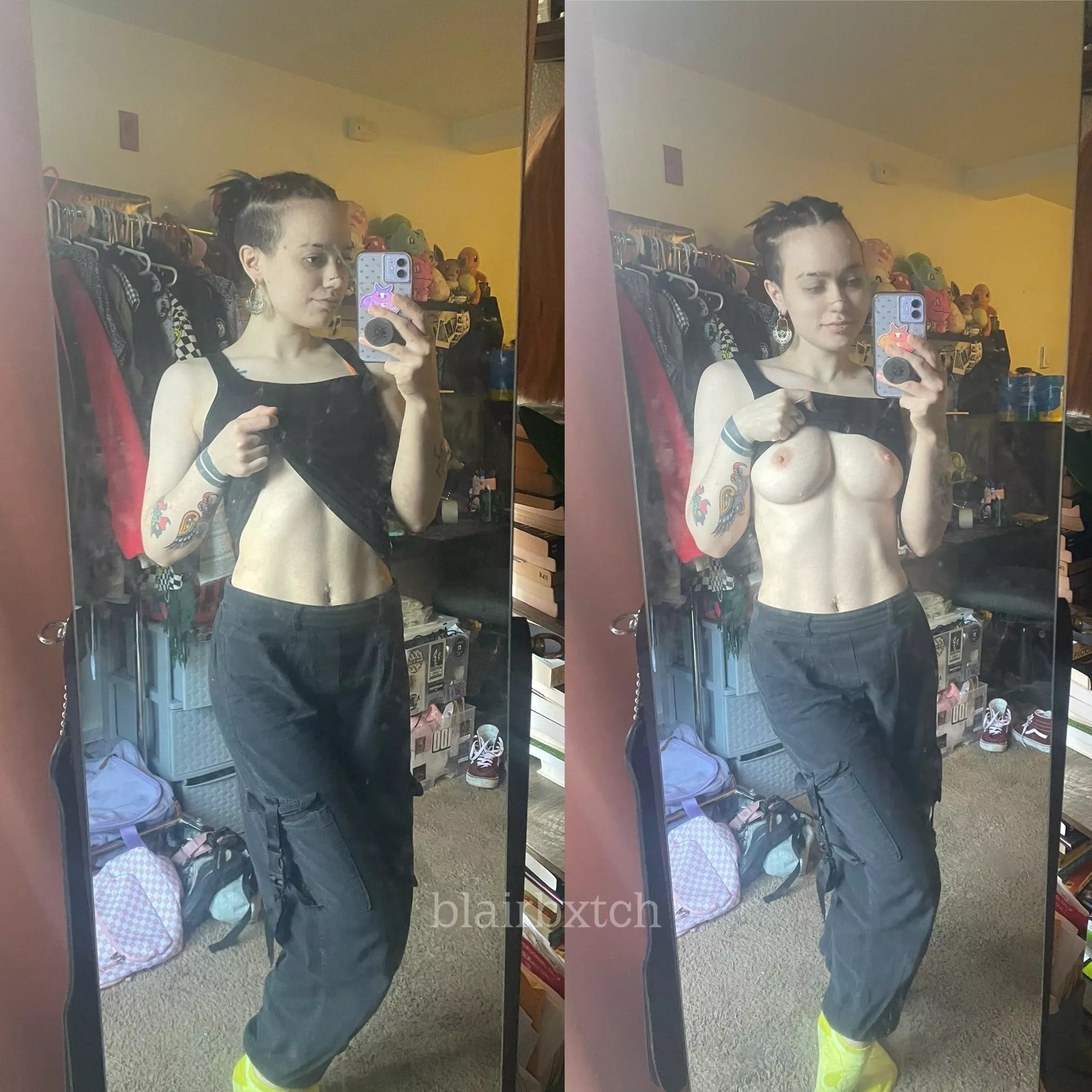 Sit between my legs while I do sit ups?