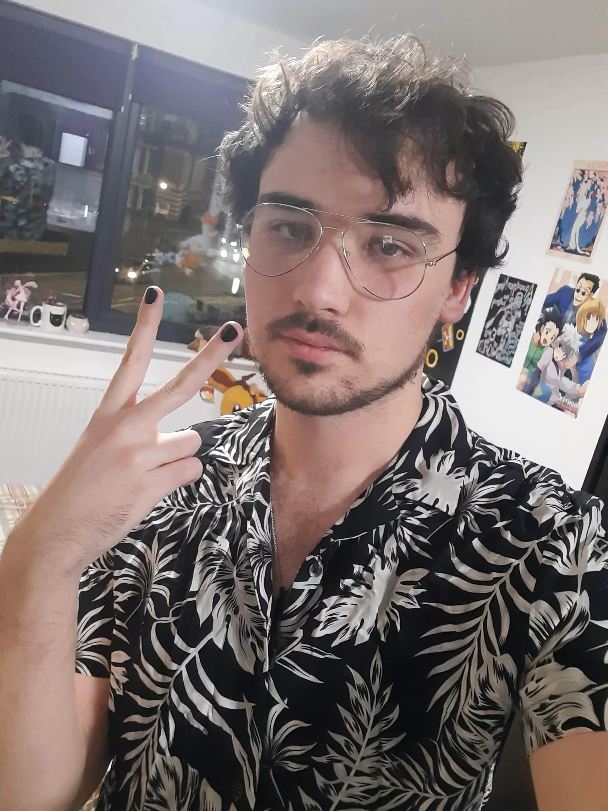 Thought I looked cute last night, despite desperately needing a haircut.