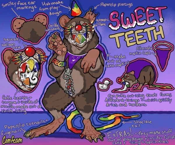 Art by me!🎂SWEET TEETH Adoptable Auction up on my Instagram! :-) 🎂