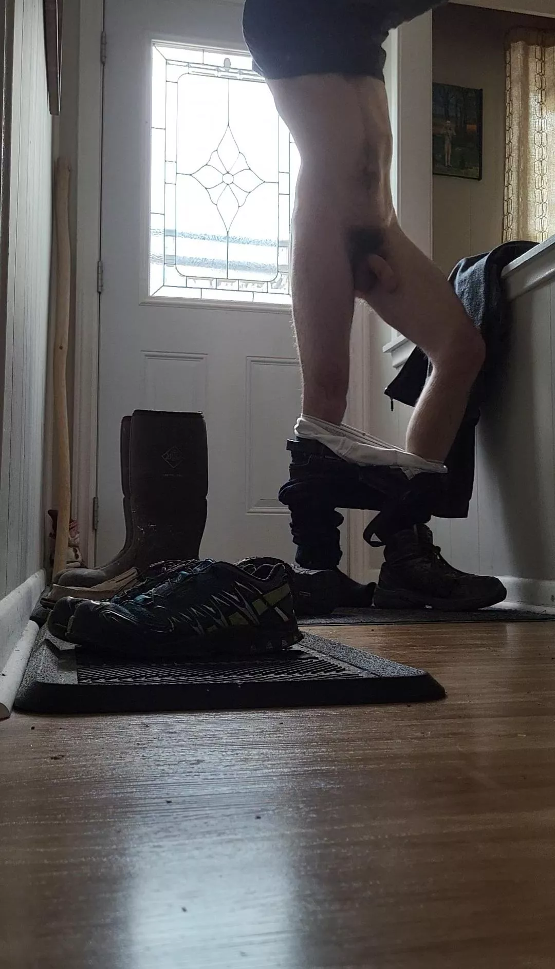 Best part of the work day is stripping down after