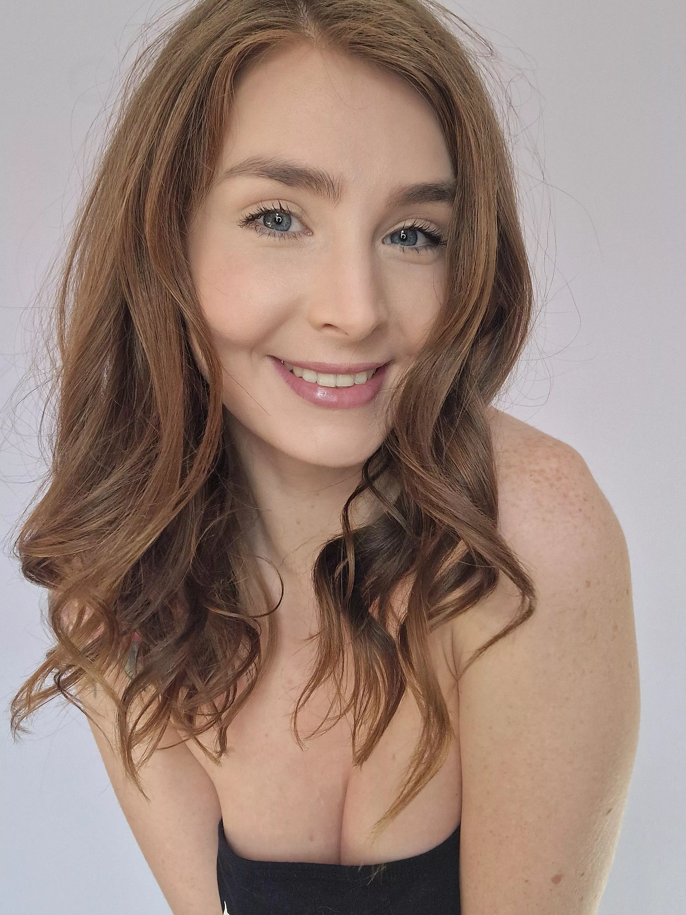 Cleavage, smile and ofcourse lots of freckles on my shoulders!