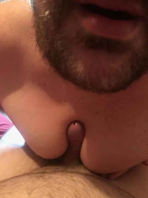 Daddy fucking my big boy tits.