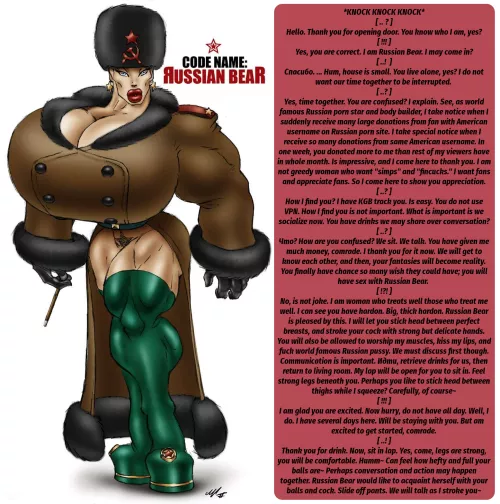 Enter: Russian Bear [Muscle Goddess] [Hyper] [Huge Boobs] [Russian] [Bimbo?] Artist: Gideon