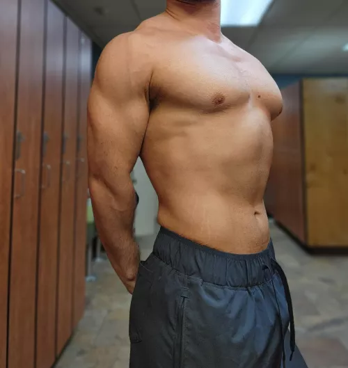 Forearms behind the back pose