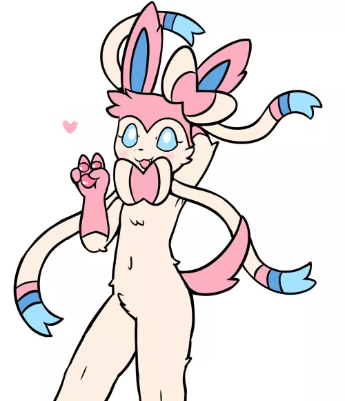 furry anthro sylveon i drew ( @Chabooey1 - Twitter)