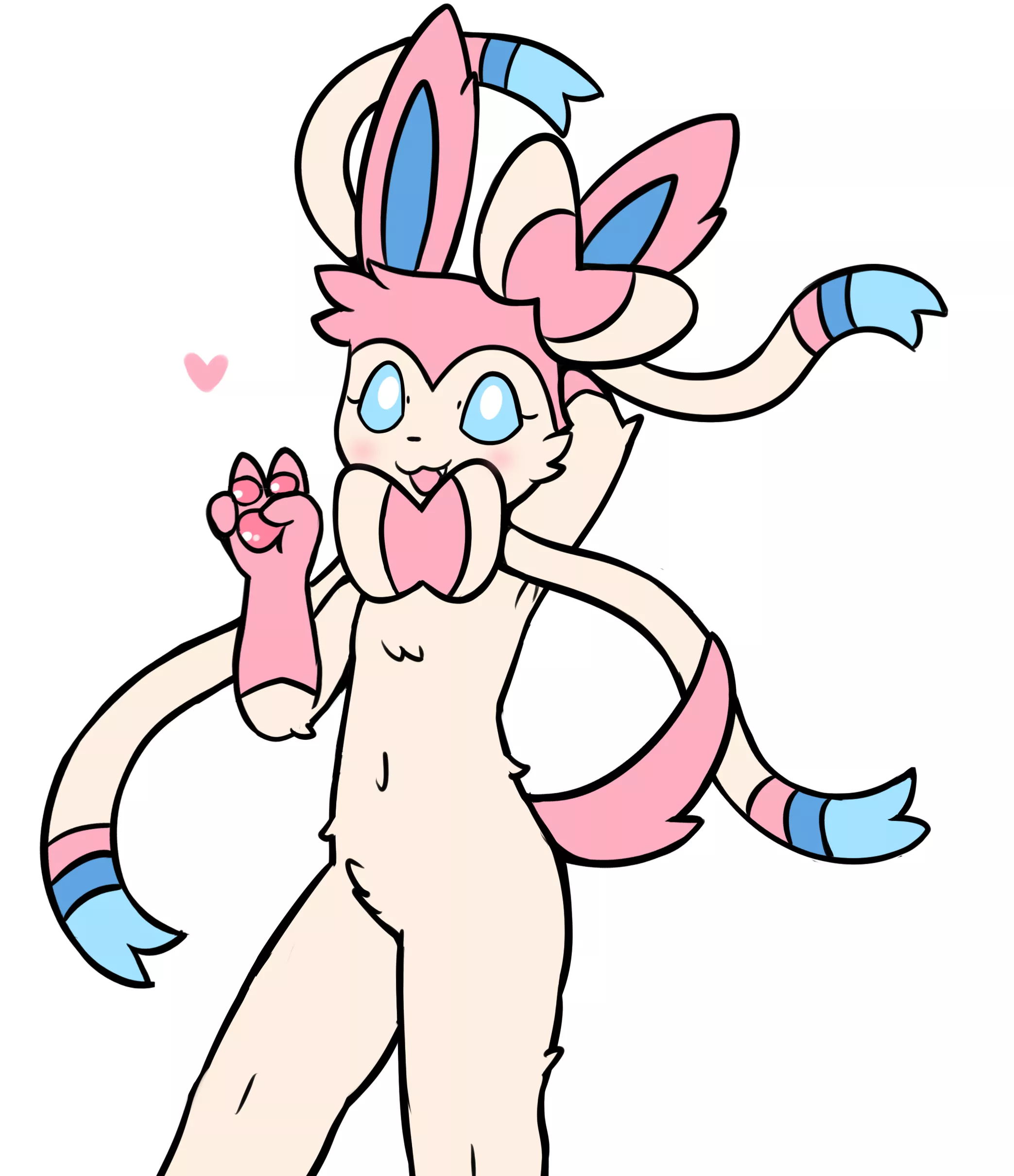 furry anthro sylveon i drew ( @Chabooey1 - Twitter)