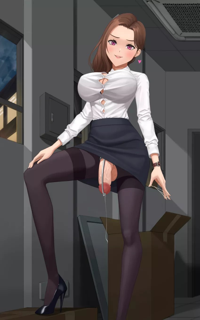 Futa office lady stays locked