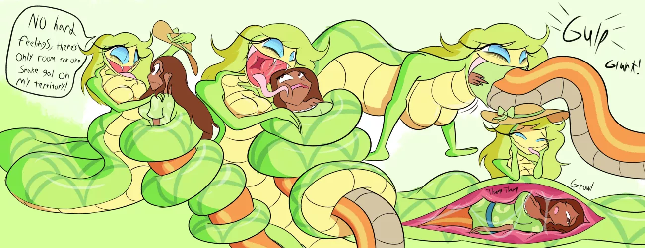 {Image} Lamia on lamia lunching (Art by JackMunchy)