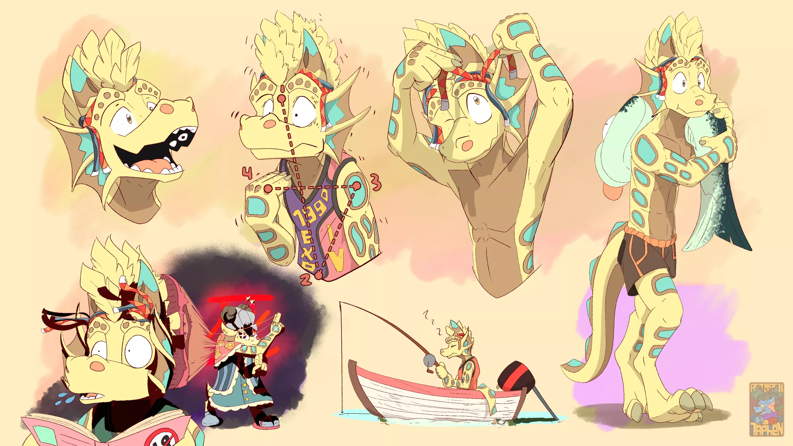 Just praticed some expressions with my fisherman OC, Higuato (@taphenortohgjen)