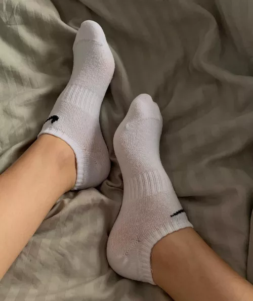 Let me wrap my sexy socks around your hard cock real quick