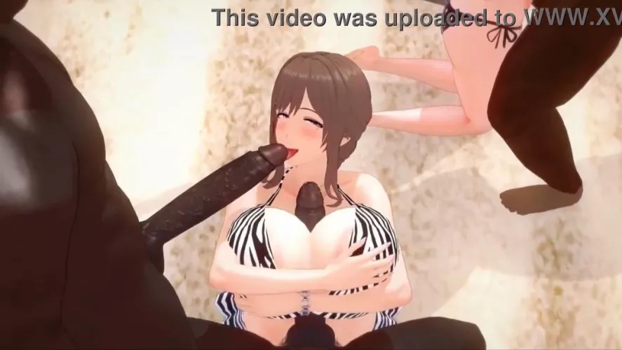 LF color source: 2girls, orgy, blowjob, blacked, bikini, big boobs, tit jobs, 3d, light brown hair