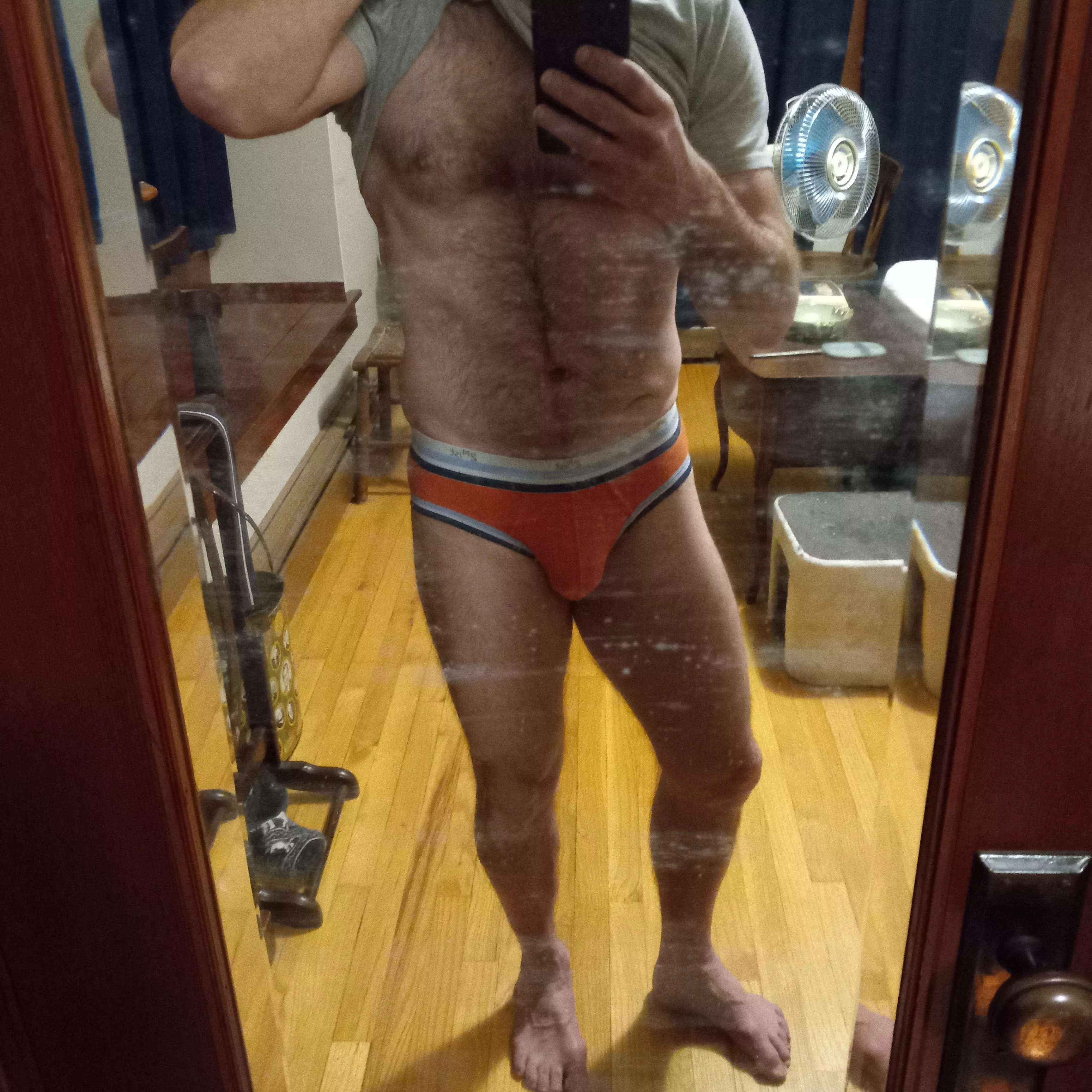 Little 2xist briefs in a 100 year old mirror