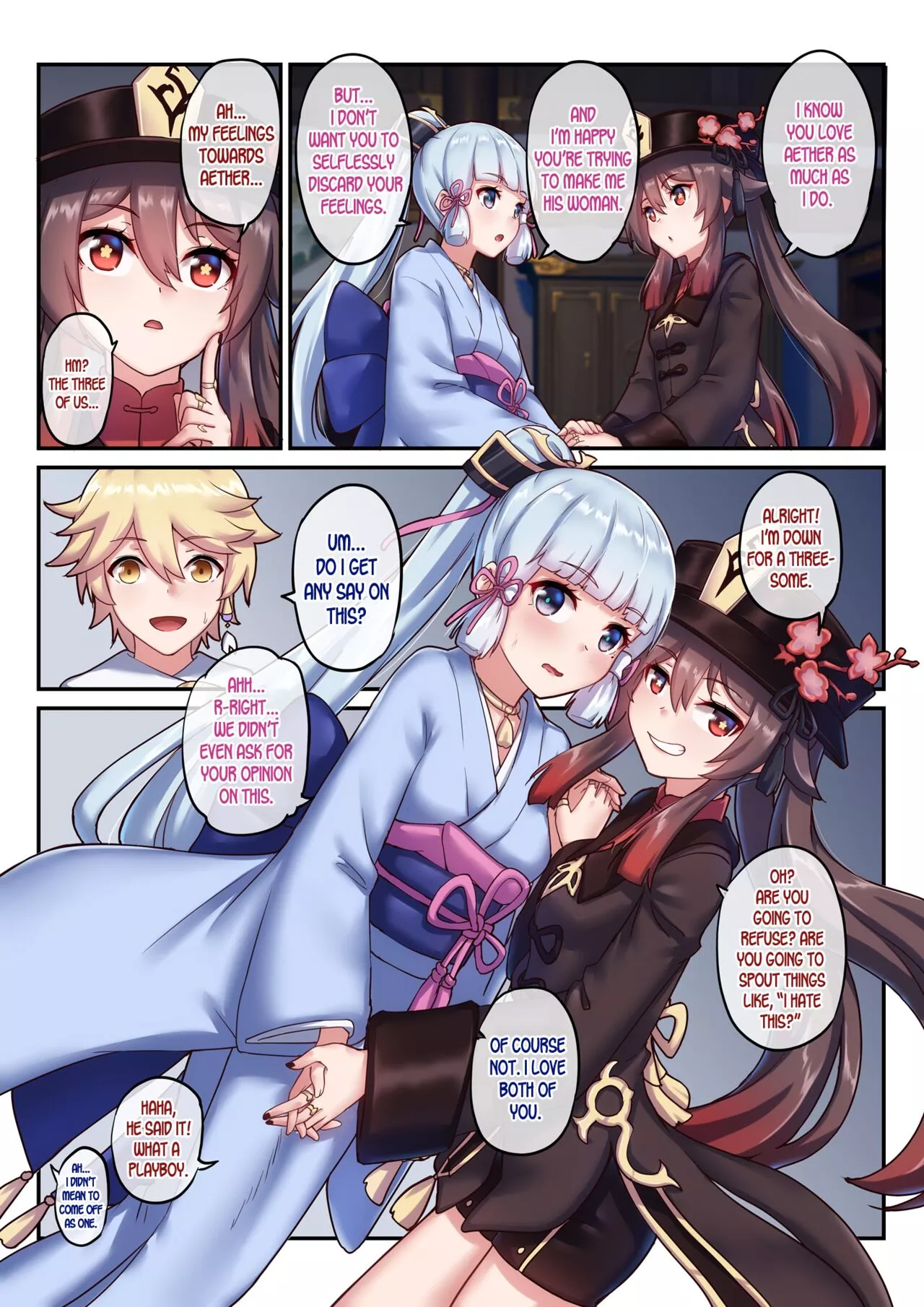 [Longbow Flintlock] The Traveler's Wives Hu Tao & Kamisato Ayaka (FFM Threesome)