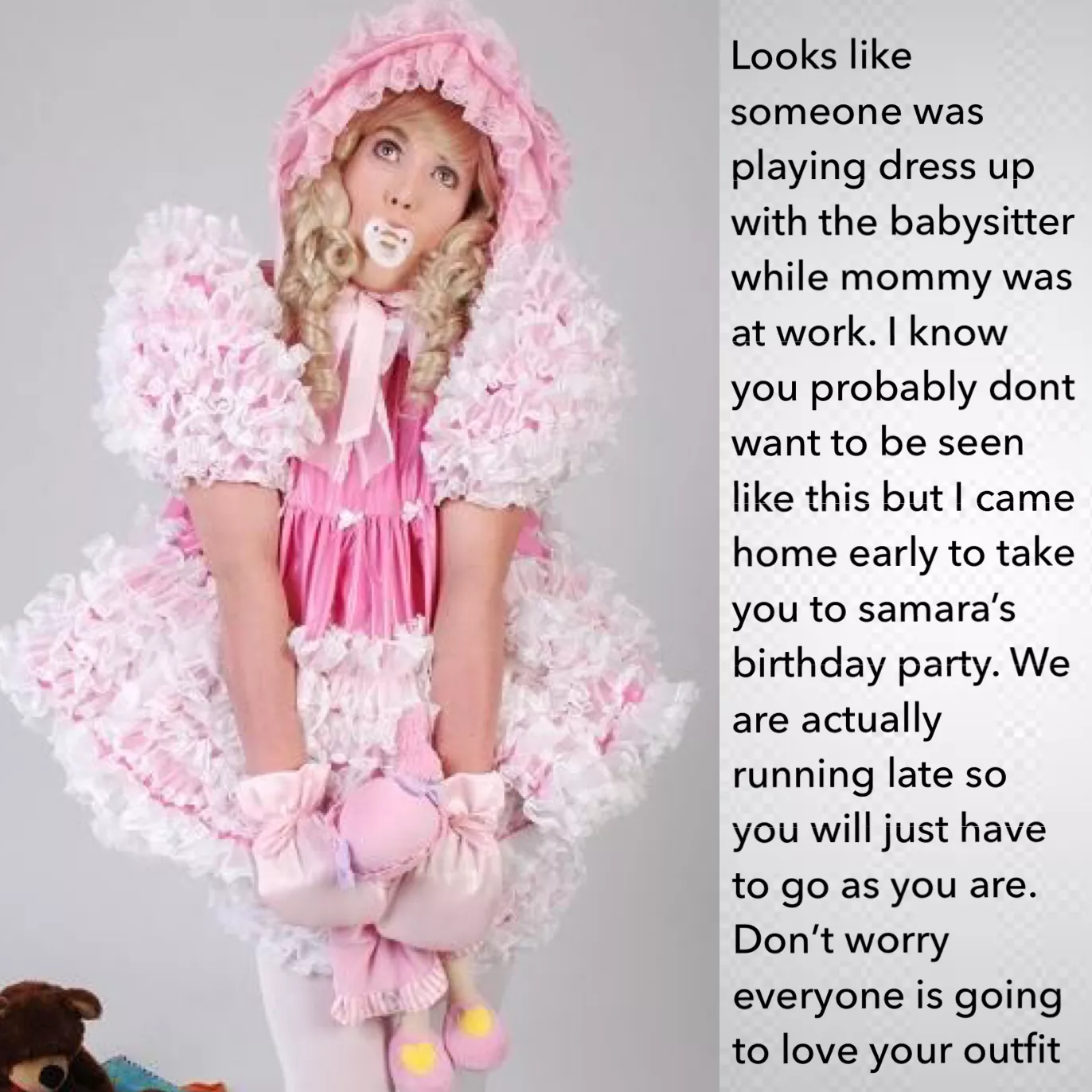 Looks like little baby will cry 💖👠🩷