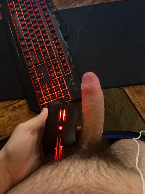 Next to my mouse 😉