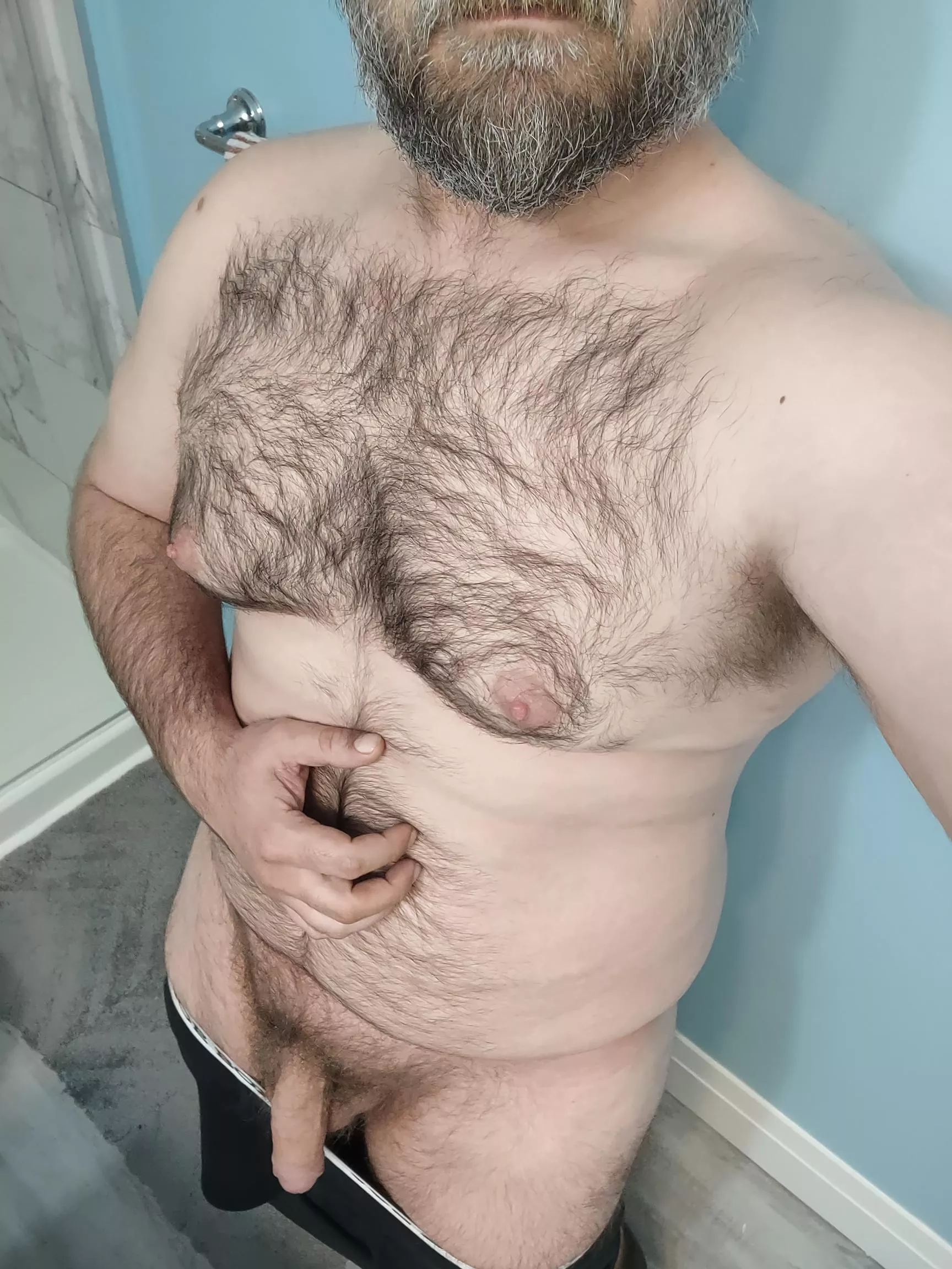 rubbing my belly to give something else a break lol