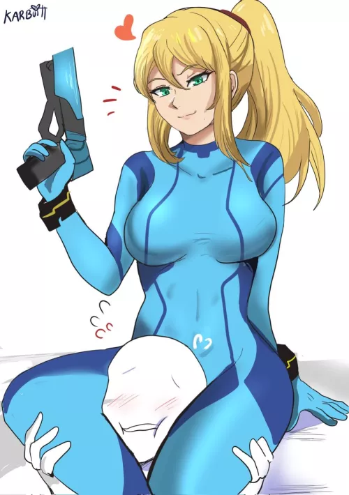 Squished by Samus' soft thighs