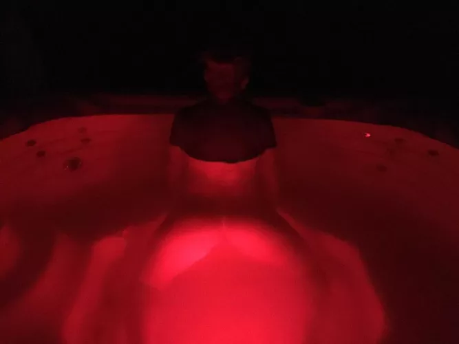 A little late night hot tub fun!
