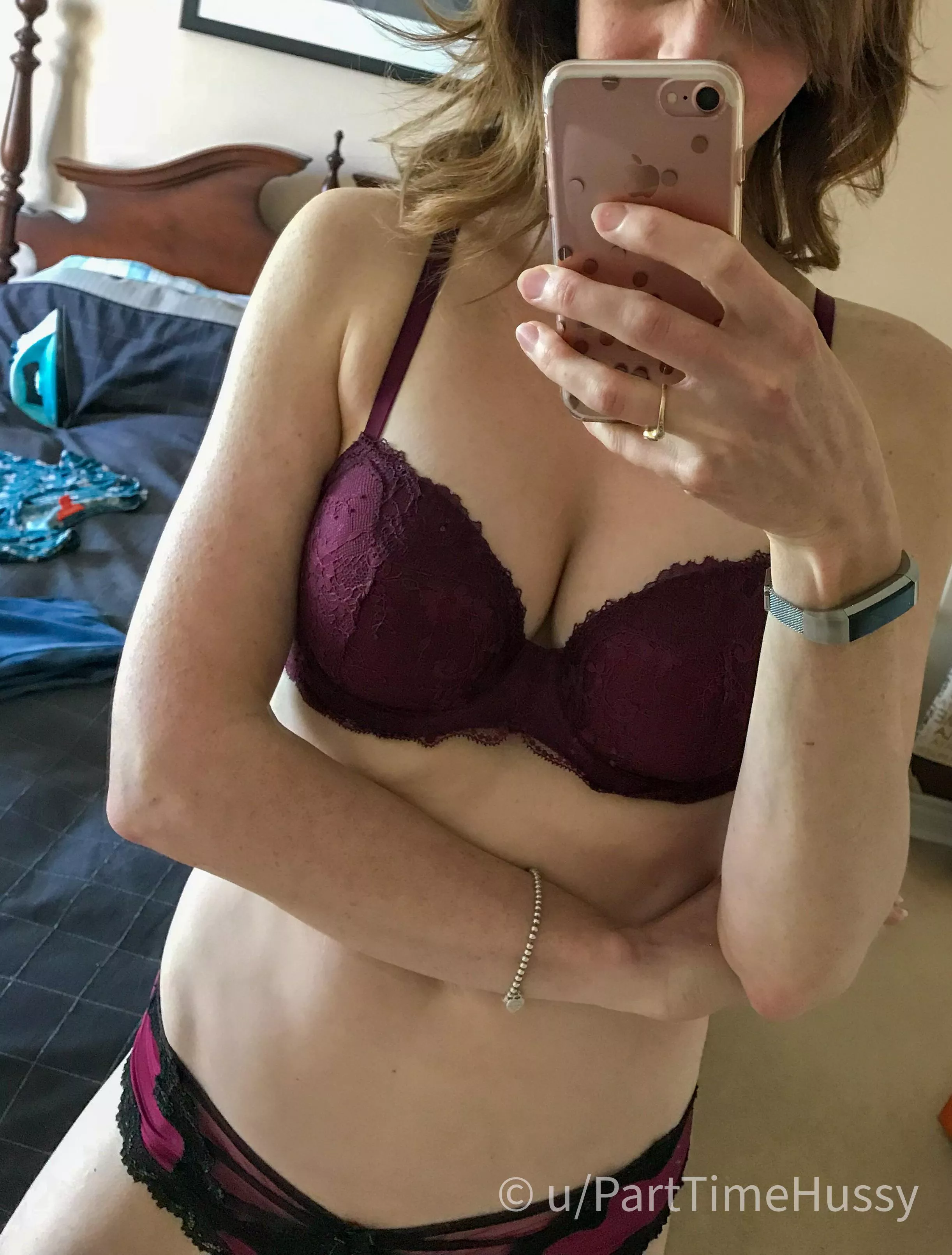 As long as I had the iron out, I figured I might as well show you my cleavage. That makes sense, right?