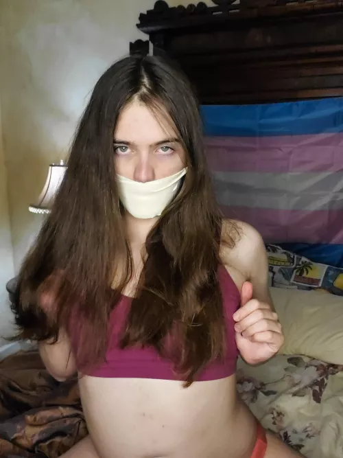 I'm Such A Good Girl, I'll Wrap My Mouth Without Even Being Asked! I Gag Myself Every Night~~ 🤐🖤✨