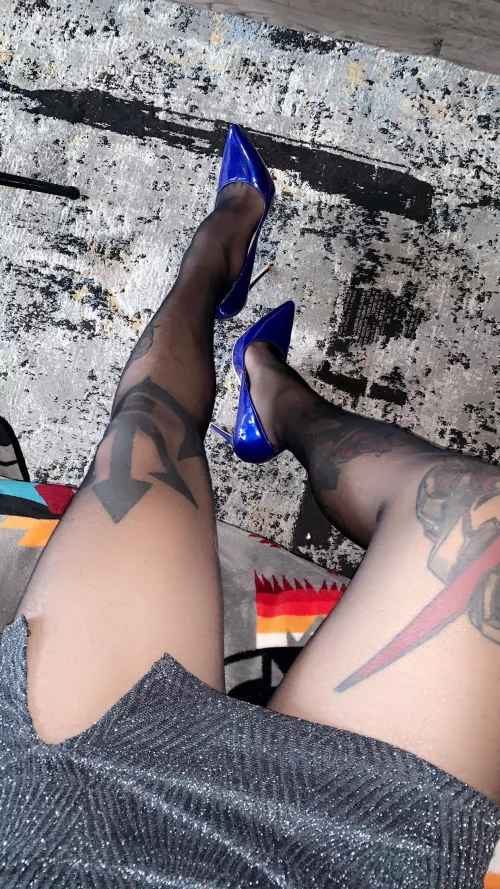 My blue heels