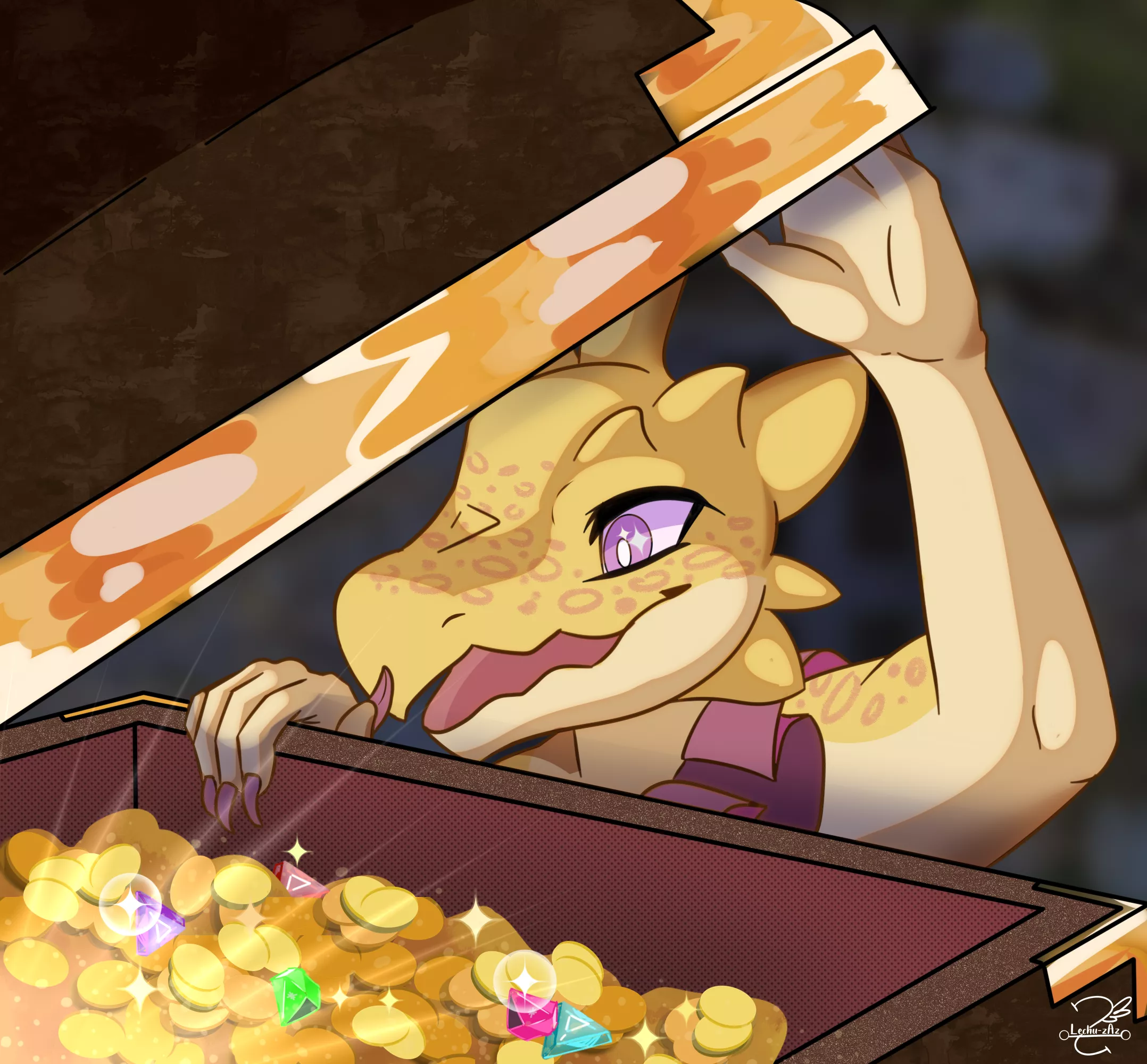 Senu's lucky day. Thx Lechu-zaz for the awsome Art.