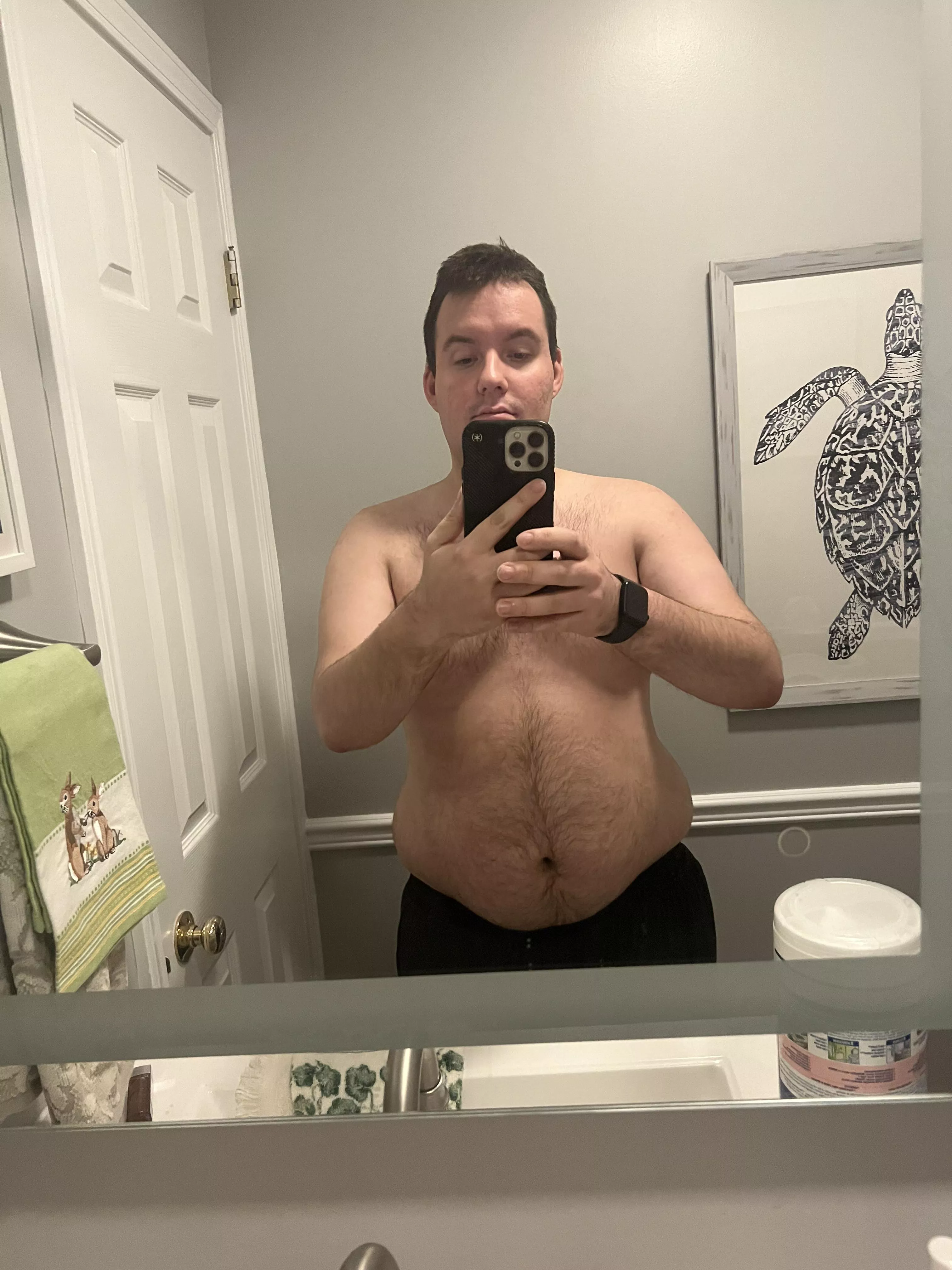 Still hate the way I look but I’m down 15 lbs since January! 🏳️‍🌈