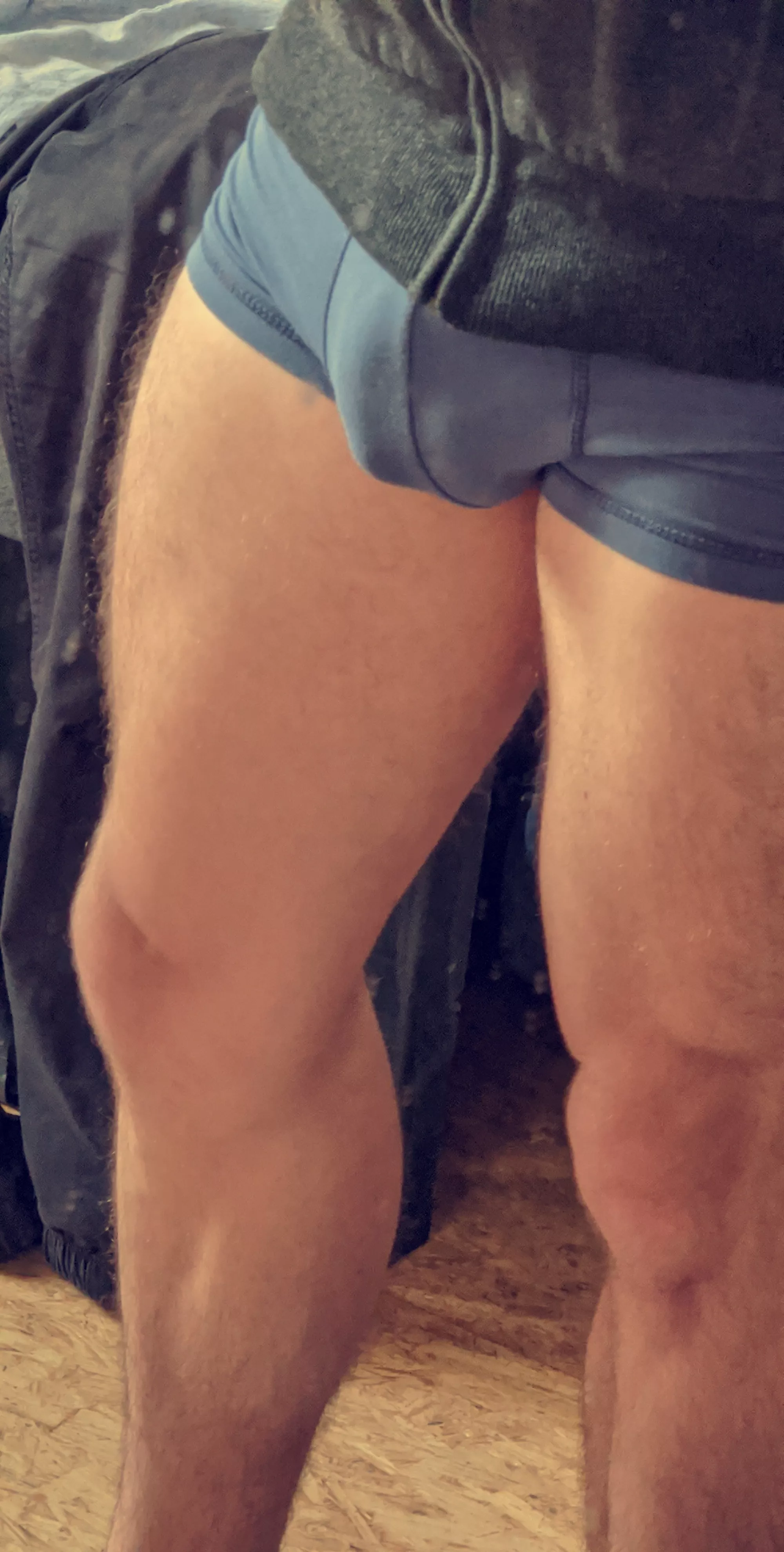 Walking around like that, happy