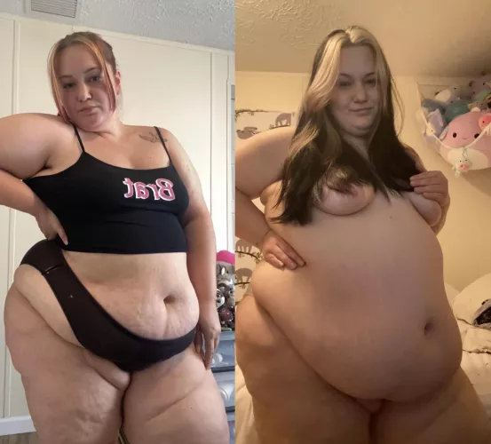 🫣A year apart.. the belly is out of control!