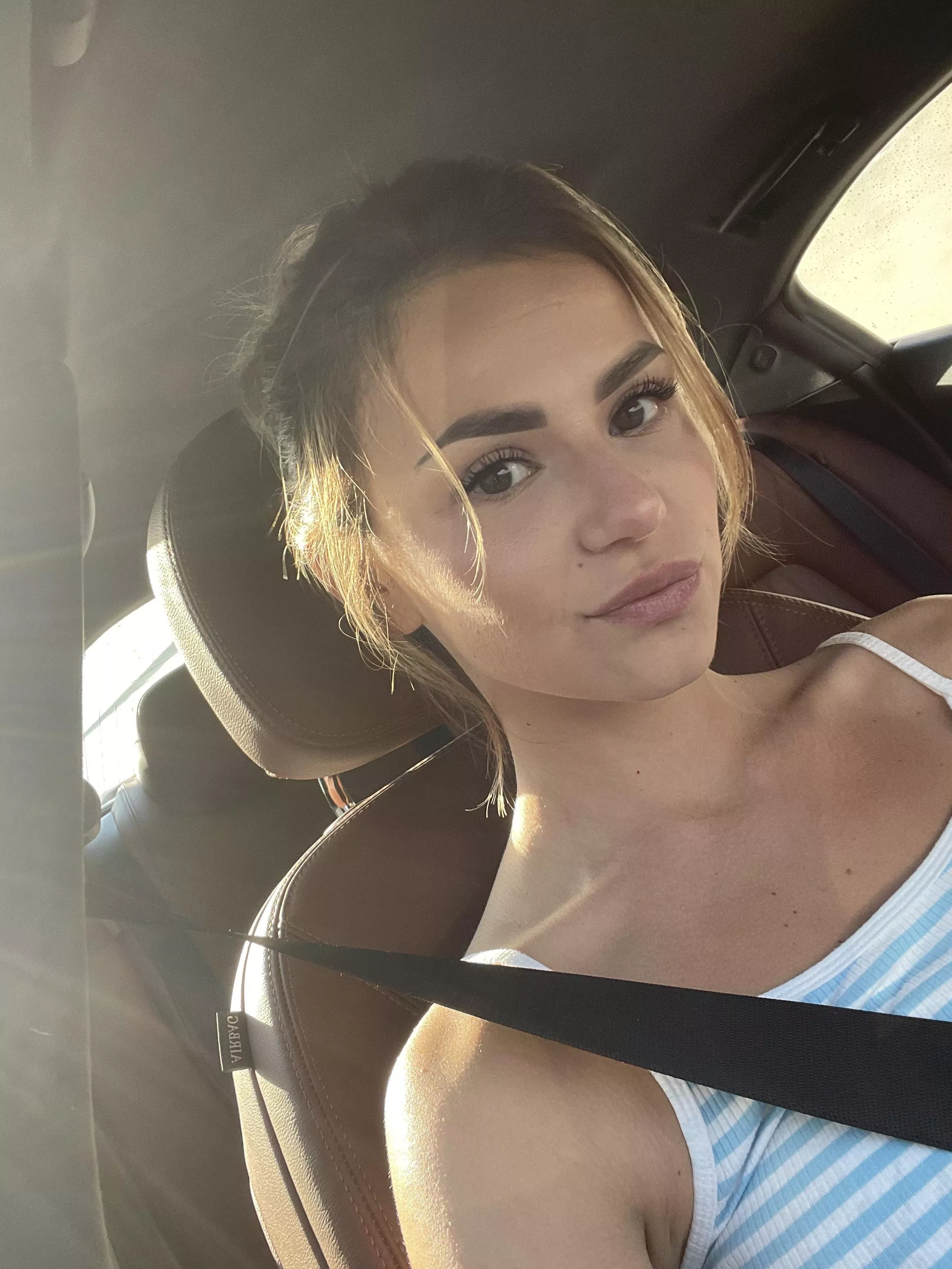 Blowjob inside my car