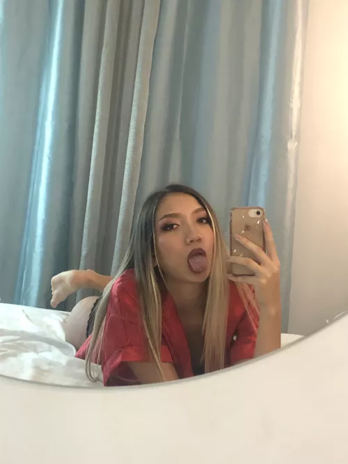 Cum on my pierced tongue