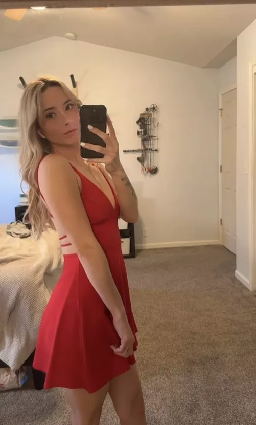 Do you like me in my dress or should I just take it off ❤️